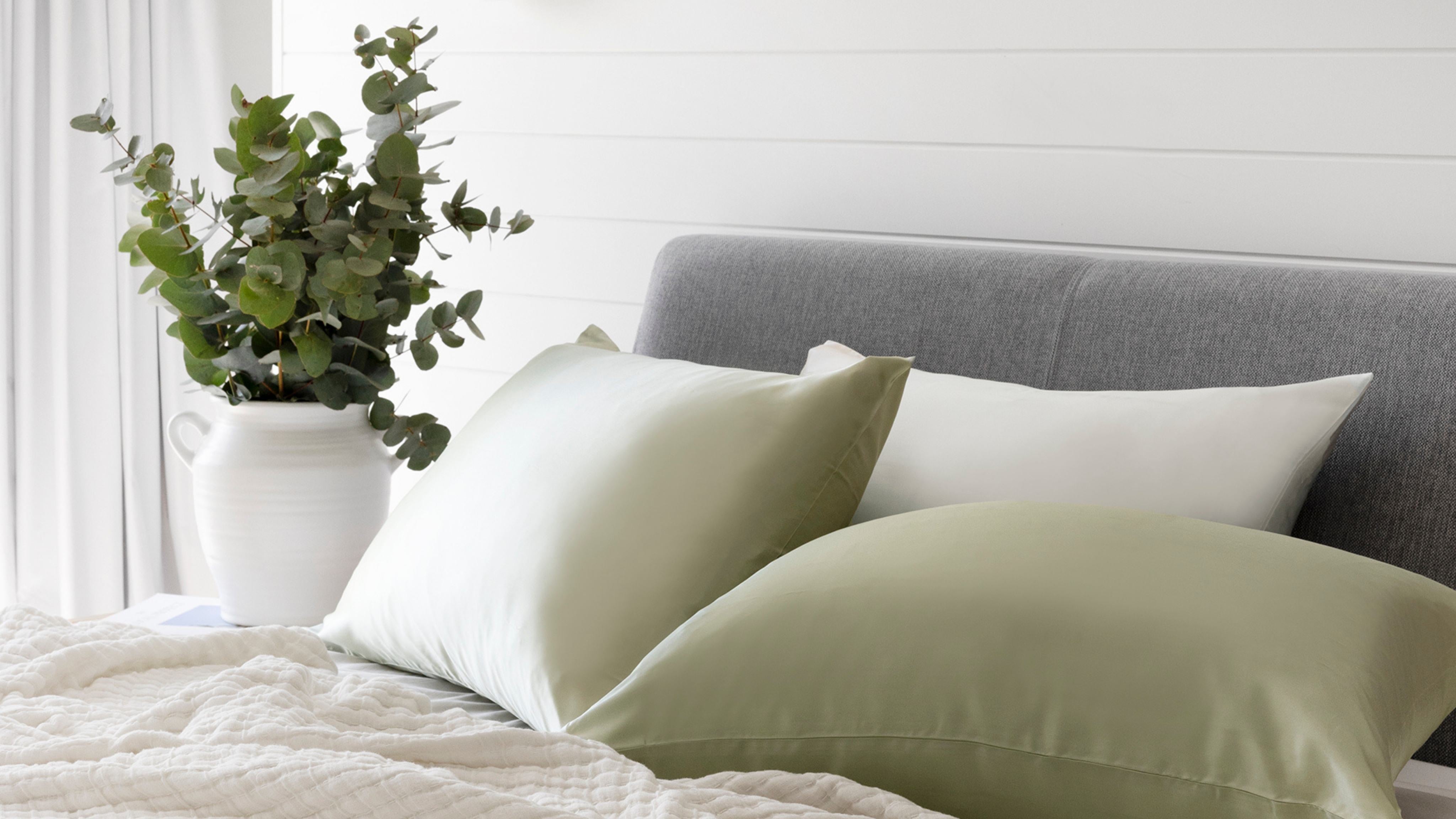 sage green silk pillowcase