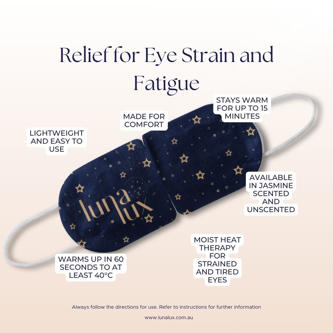Self Warming Eye Mask - Jasmine Scented - 5 per box - Lunalux