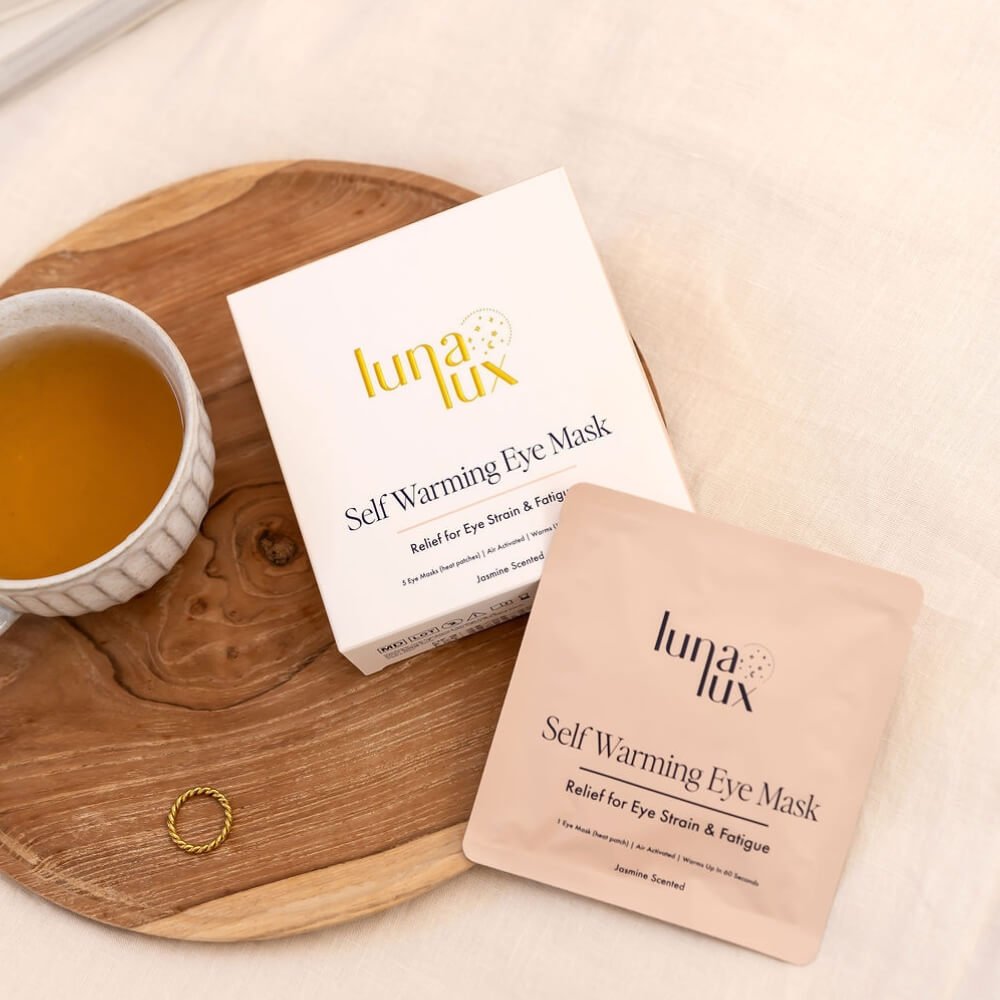 Self Warming Eye Mask - Jasmine Scented - 5 per box - Lunalux