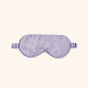 Silk Eye Mask: 100% Pure Mulberry Silk Sleep Eye Mask Infused with Hyaluronic Acid and Argan Oil - Lilac - Lunalux
