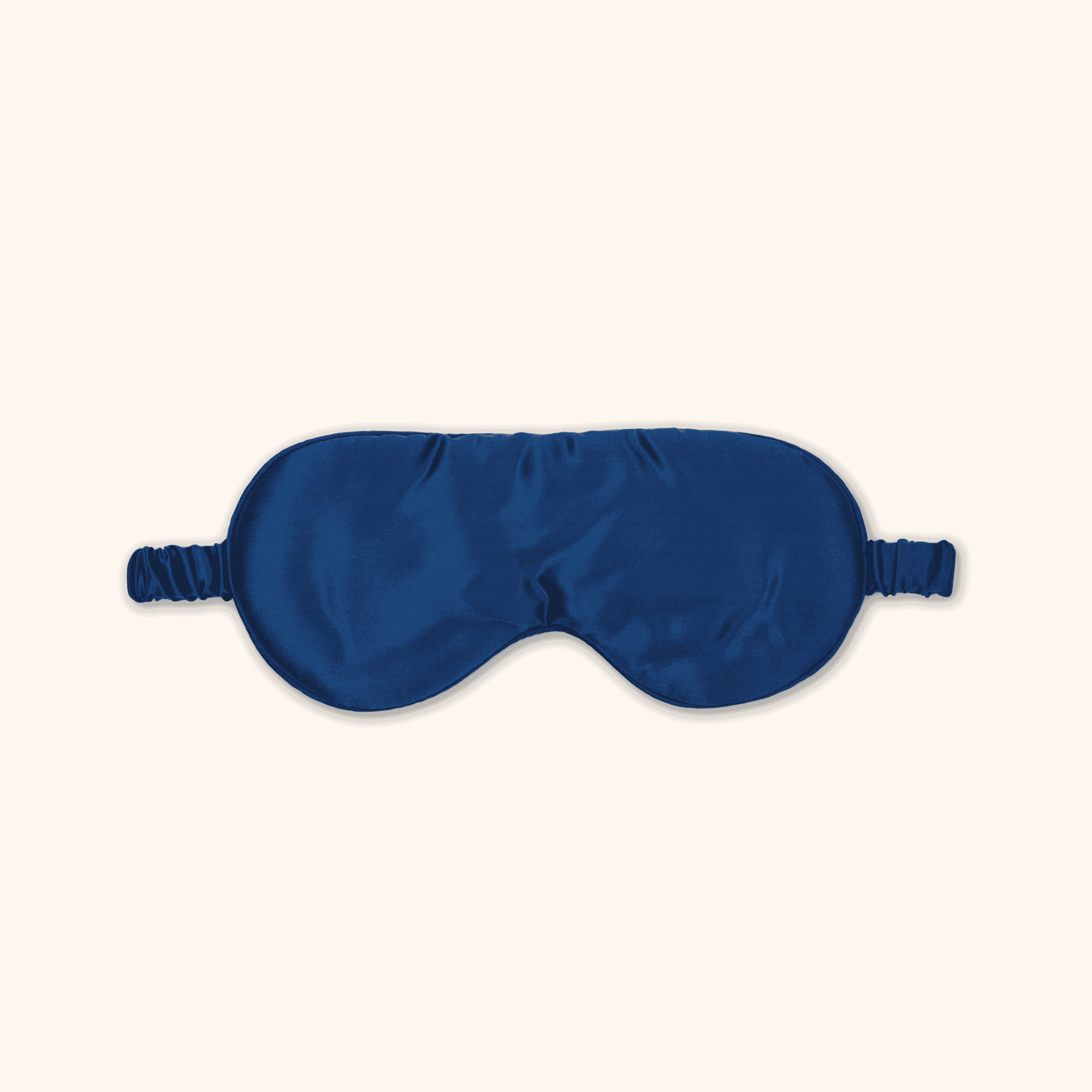 Silk Eye Mask: 100% Pure Mulberry Silk Sleep Eye Mask Infused with Hyaluronic Acid and Argan Oil - Midnight Blue - Lunalux