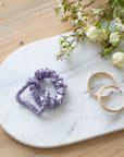 Slim Lilac 100% Pure Mulberry Silk Scrunchie Infused with Hyaluronic Acid and Argan Oil - Lunalux