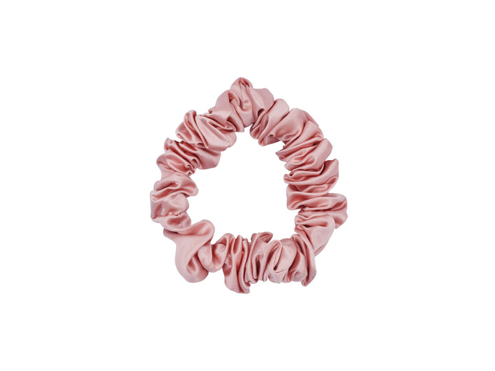 Blush Pink 100% Pure Mulberry Silk Scrunchie Infused with Hyaluronic Acid and Argan Oil - Lunalux