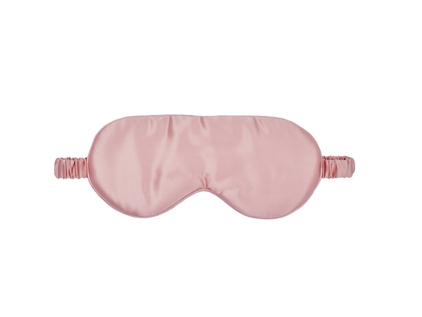 Blush Pink 100% Pure Mulberry Silk Sleep Eye Mask Infused with Hyaluronic Acid and Argan Oil - Lunalux