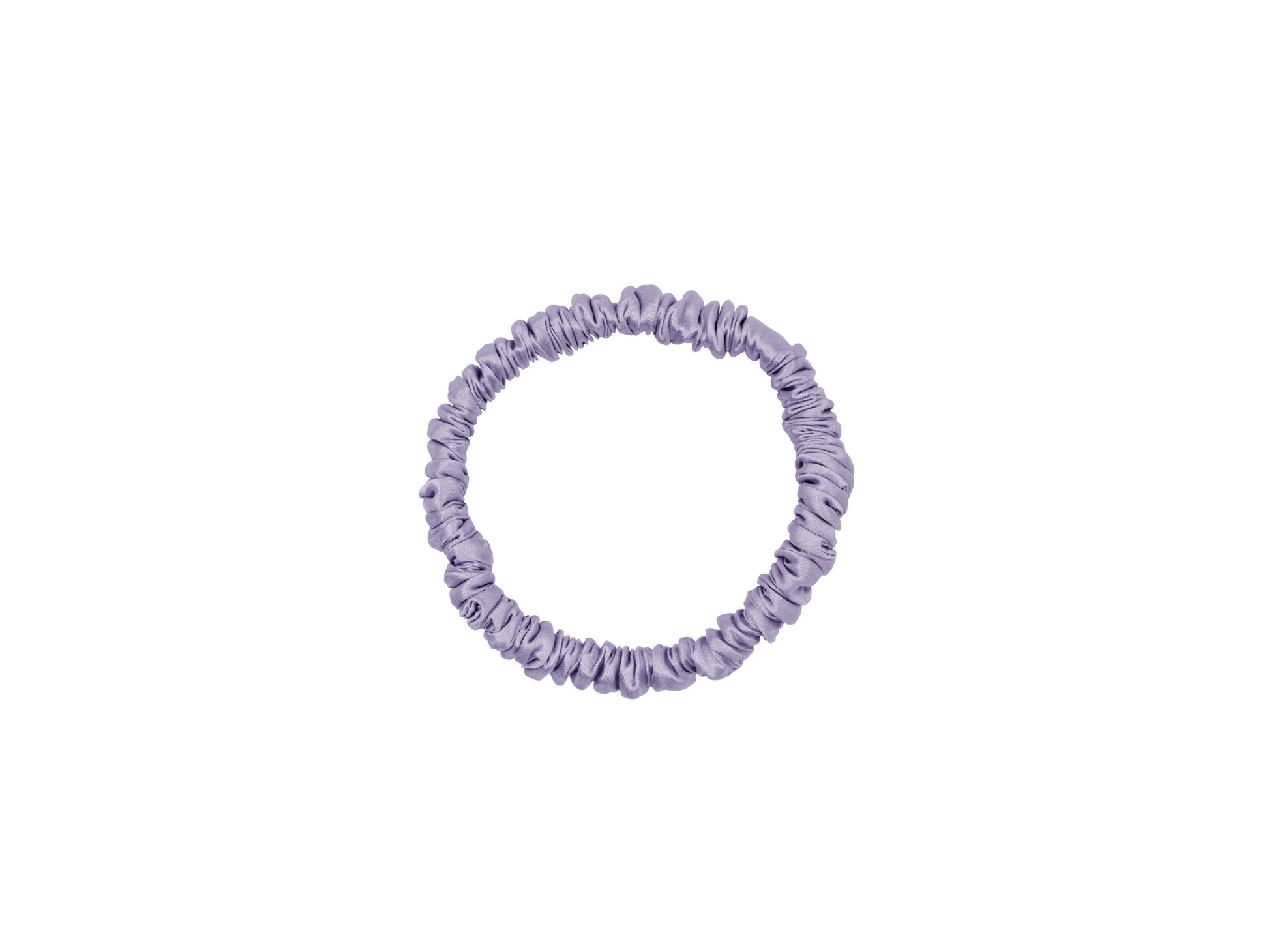Slim Lilac 100% Pure Mulberry Silk Scrunchie Infused with Hyaluronic Acid and Argan Oil - Lunalux