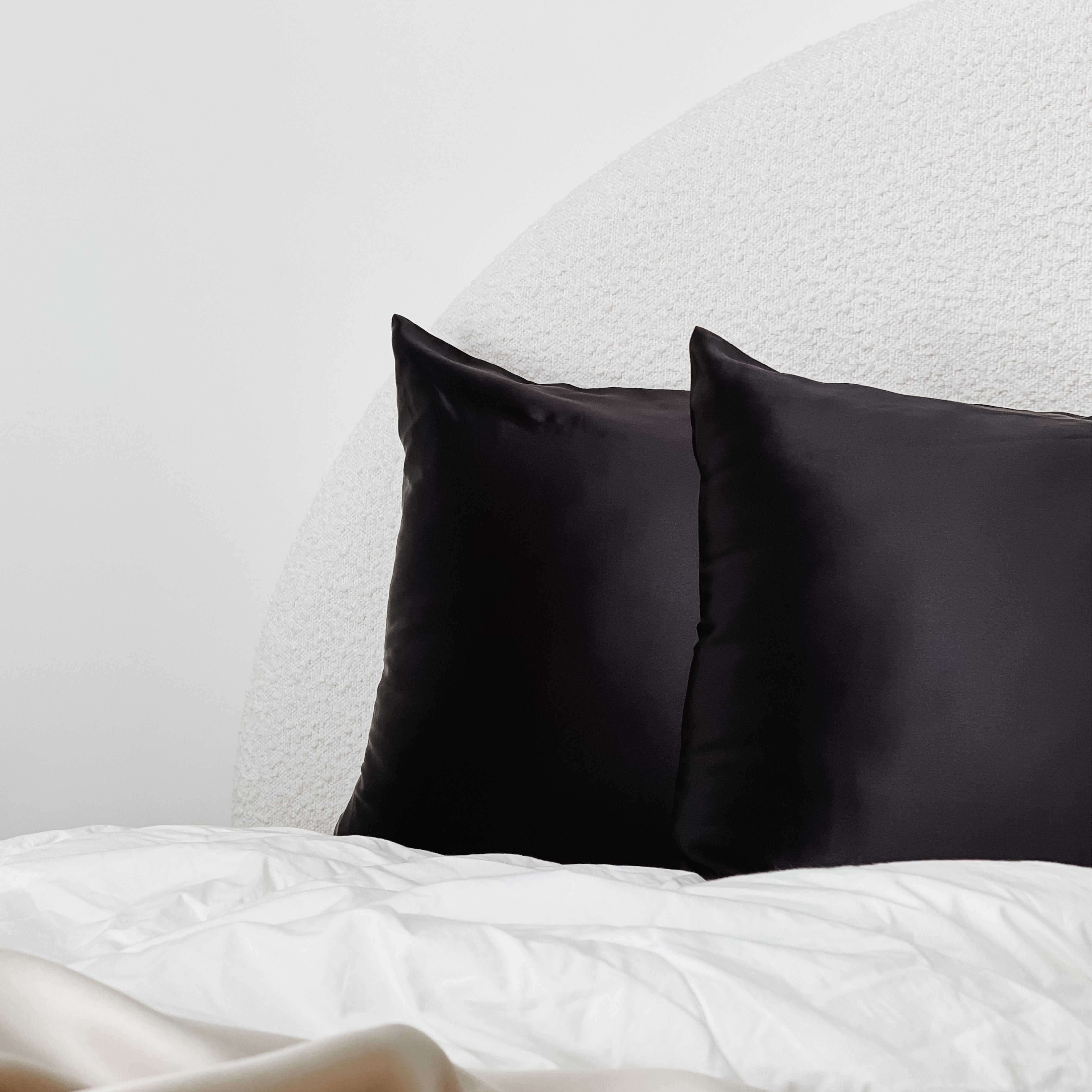 Silk pillowcase cheap hair black